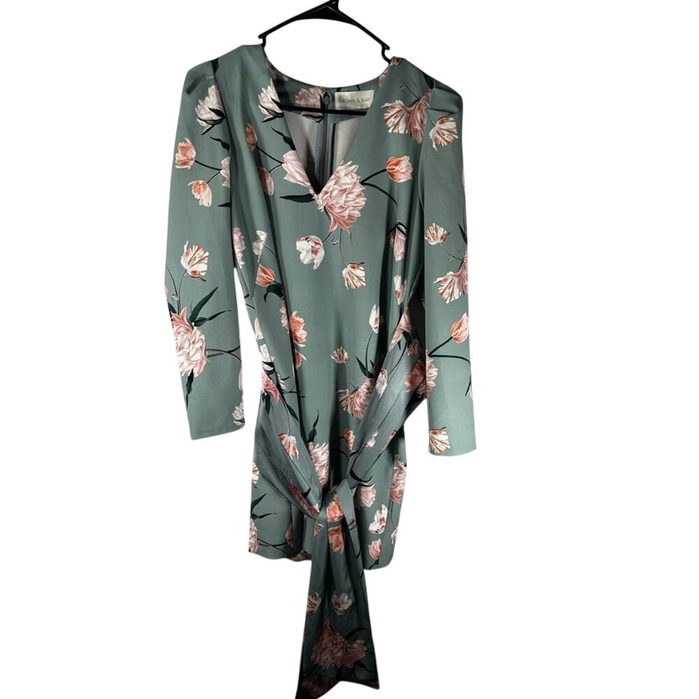 Sachin + Babi Floral Formal Dress in Green